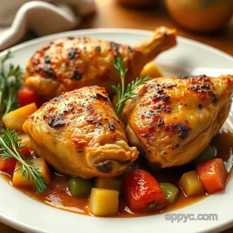 Crispy Oven-Baked Chicken Thighs with Vegetables