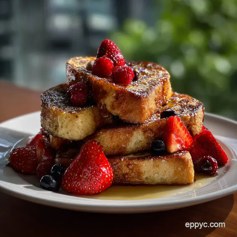 Oven Baked French Toast with Pecan Crust