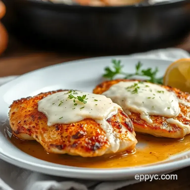 Pan-Seared Chicken with Crispy Parmesan