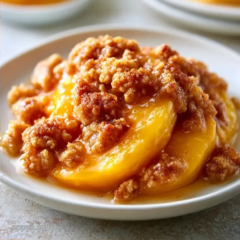 Peach Crumble with Cinnamon Oats in 45 Minutes