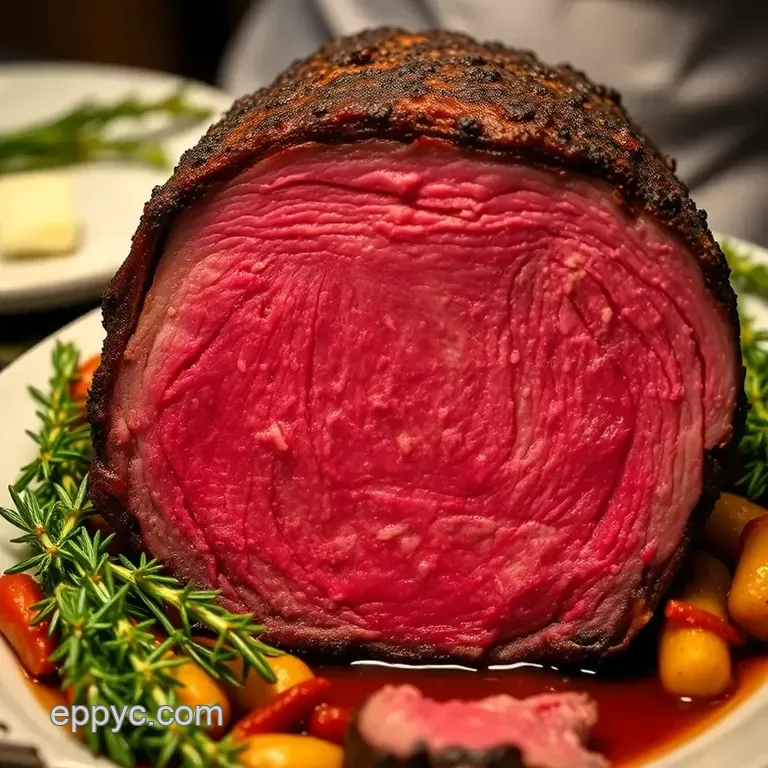 Perfectly Tender Pioneer Woman Prime Rib Roast presentation