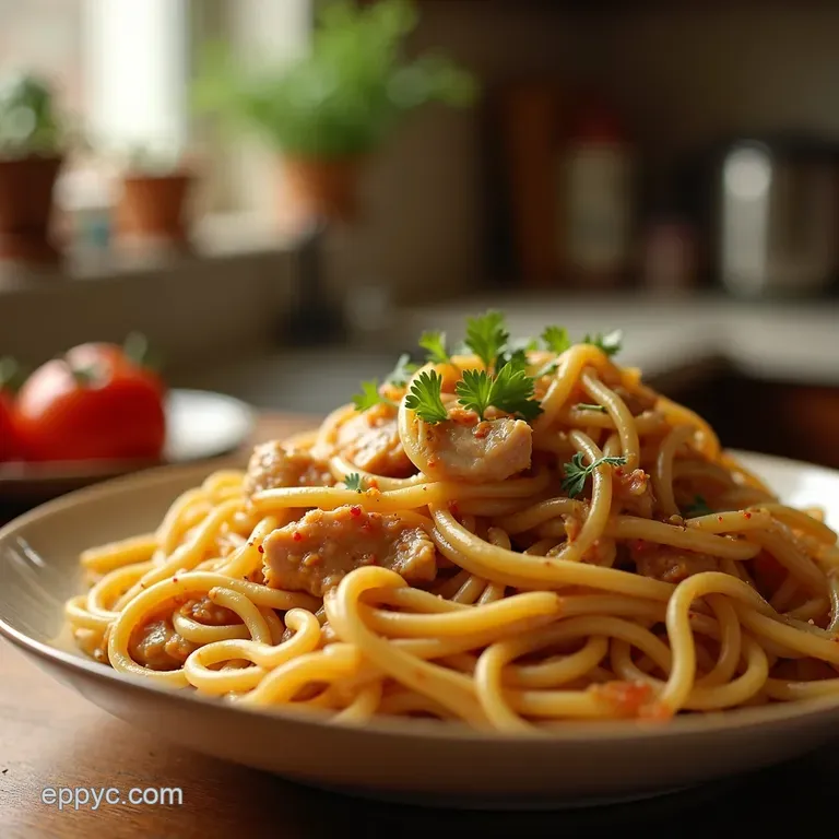 Pioneer Lady Chicken Spaghetti presentation