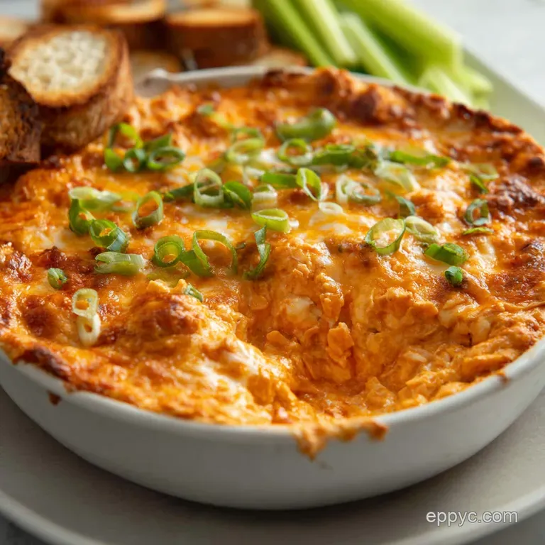 Buffalo Chicken Dip: Pub-Style Baked Perfection presentation