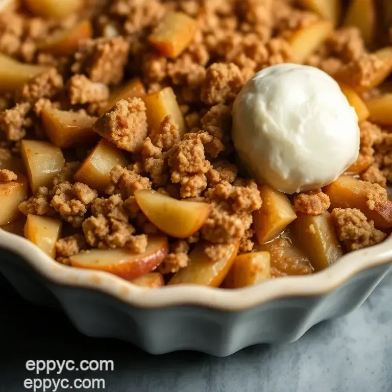 Quick and Easy Homemade Apple Crisp presentation