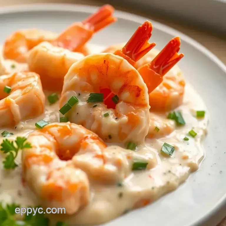 Quick Coconut Shrimp in Creamy Sauce presentation