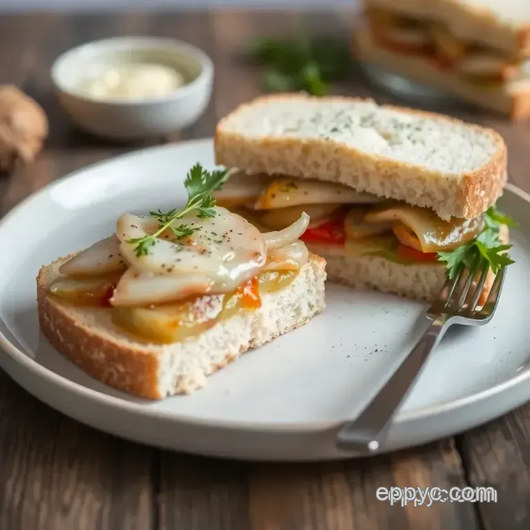 Quick Pickled Herring Sandwich Delight presentation