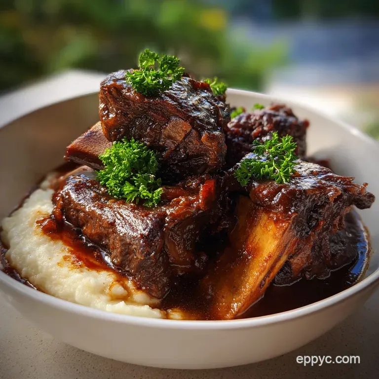 Beef Short Ribs: Ultimate Red Wine Braised Dinner presentation