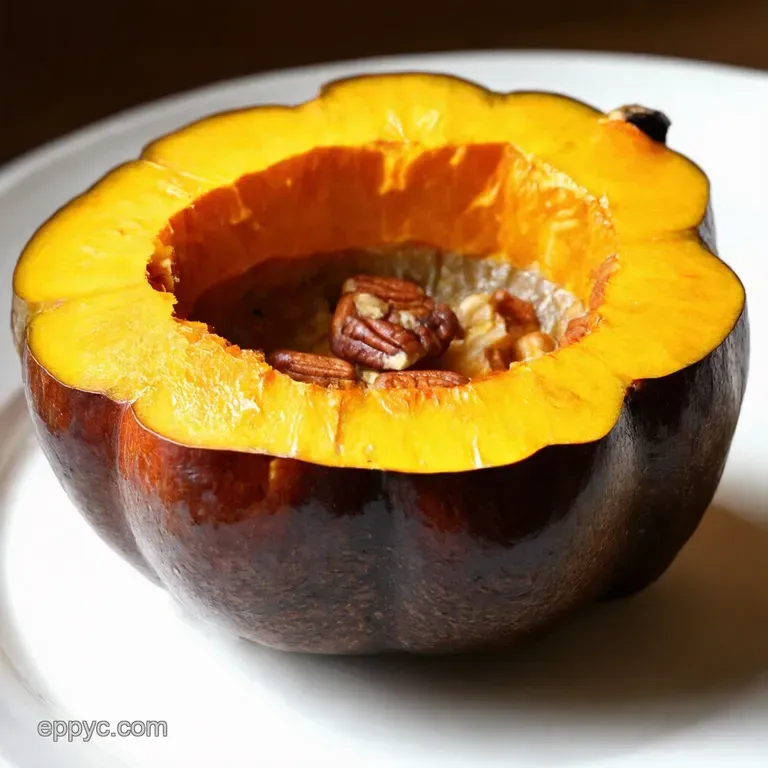 Roasted Acorn Squash with MaplePecan Crumble