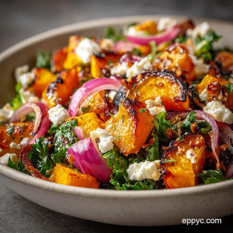 Fall Salad Recipe with Roasted Butternut: Feta