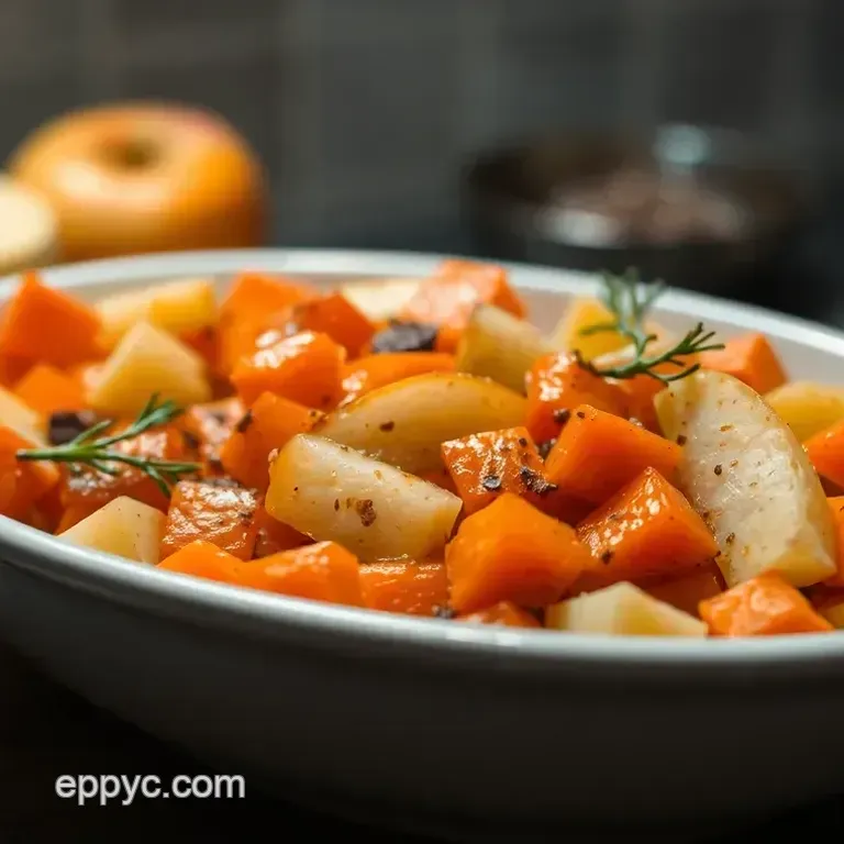 Roasted Root Vegetable & Apple Salad