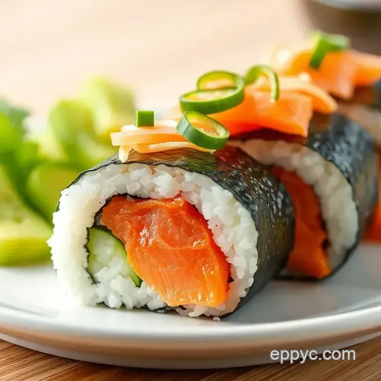 Delightful Roll Salmon Sushi Order Topped to Perfection: My Family' s Favorite