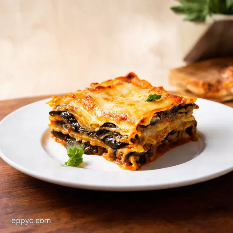Rustic Eggplant Lasagna a Taste of the Mediterranean presentation