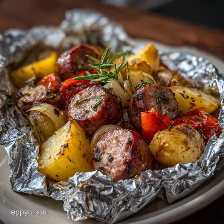 Italian Sausage Foil Pack Camping Recipe
