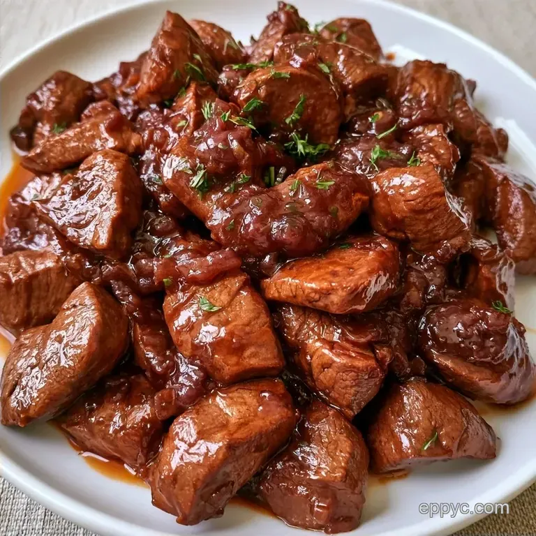 Sautéed Beef Kidney with Grape Juice Sauce