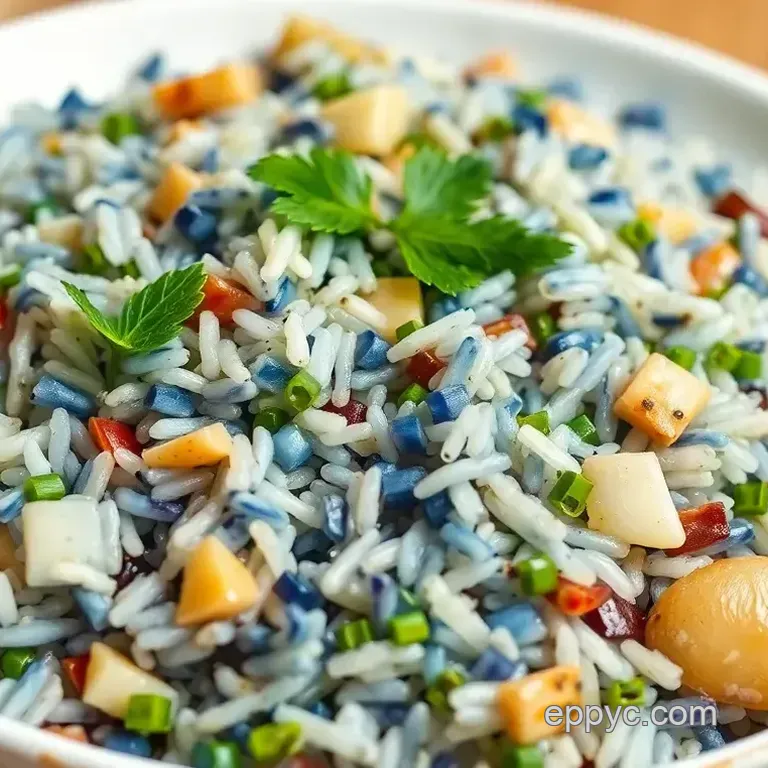Sautéed Blue Rose Rice with Herbal Bliss