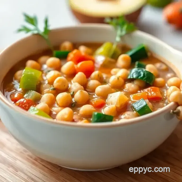 How to Make Hearty Sautéed Chickpea Soup with Fresh Veggies