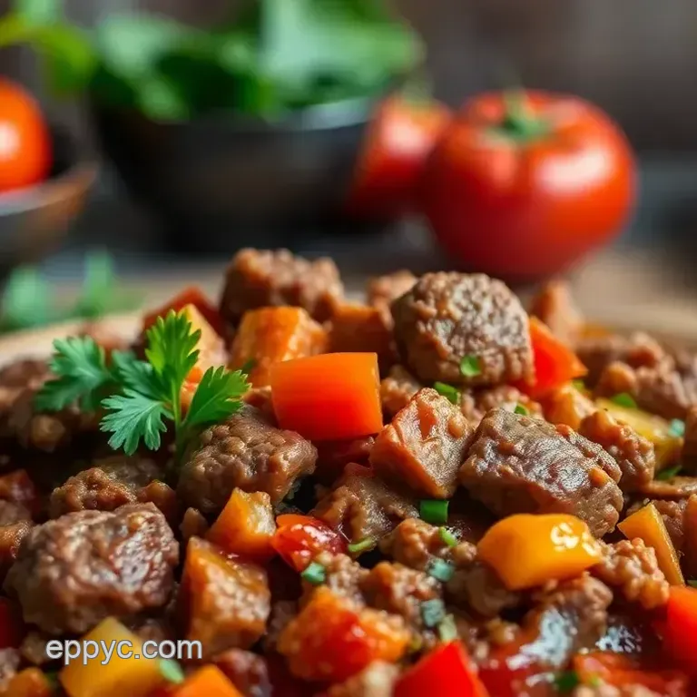 Sautéed Meat Discada with Bold Flavors