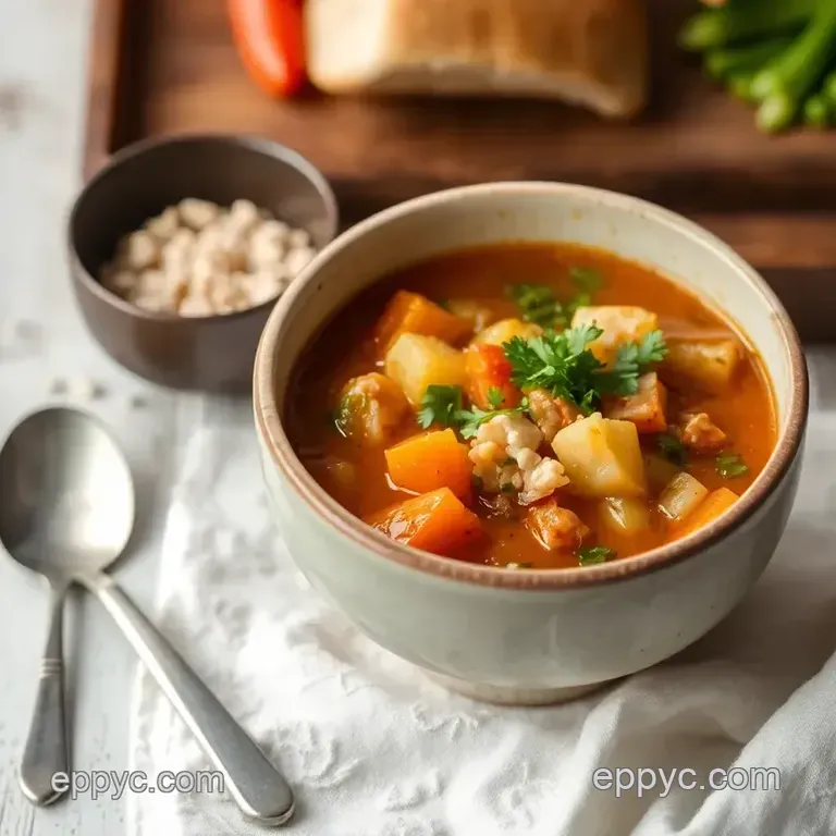 Saut&eacute;ed Vegetable Swamp Soup - Quick & Fun presentation
