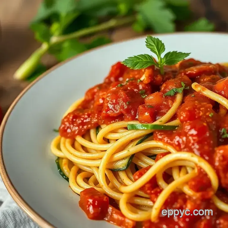 Sautéed Zucchini Noodles with Quick Marinara