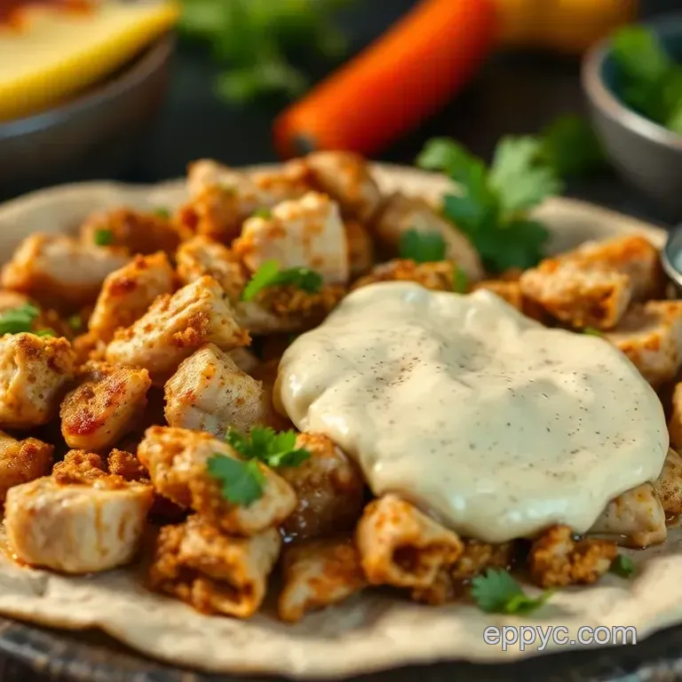 Savory Chicken Shawarma Wraps with Garlic Tahini Sauce