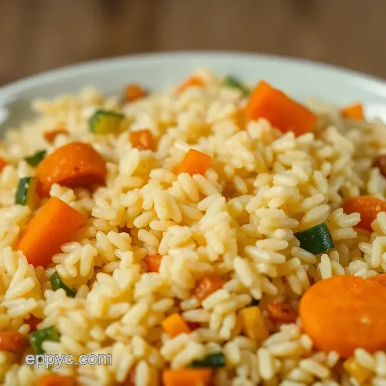 Savory Pearl Rice Pilaf with Herbs and Vegetables