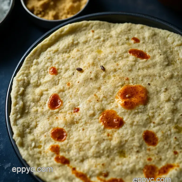 Savory Rice Flour Pancakes (Dosa) Recipe presentation