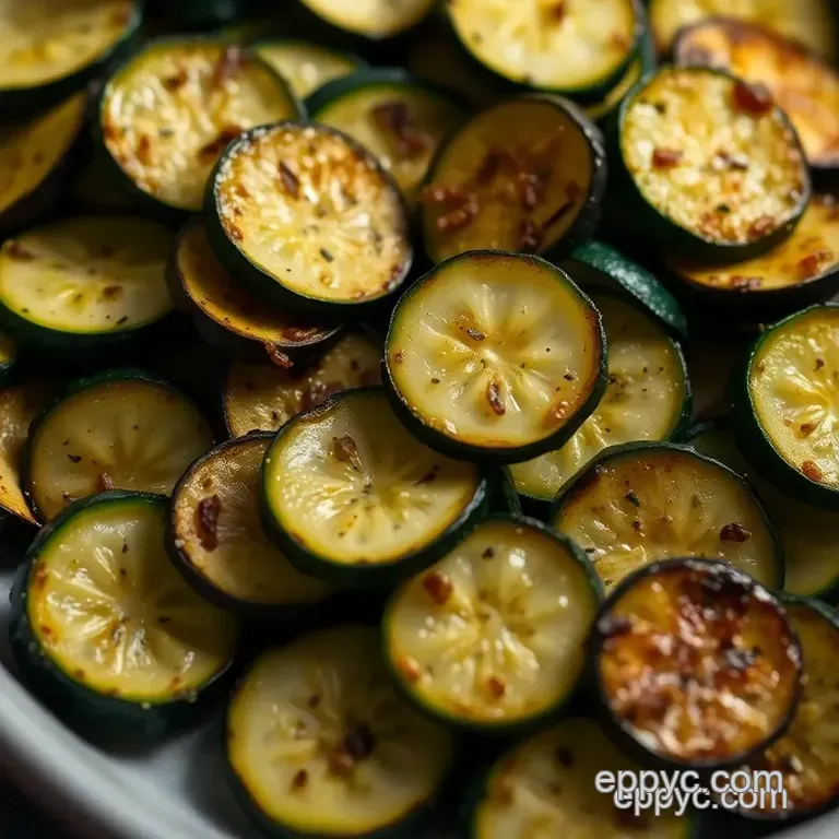 Savory Roasted Zucchini with Herbs and Garlic presentation