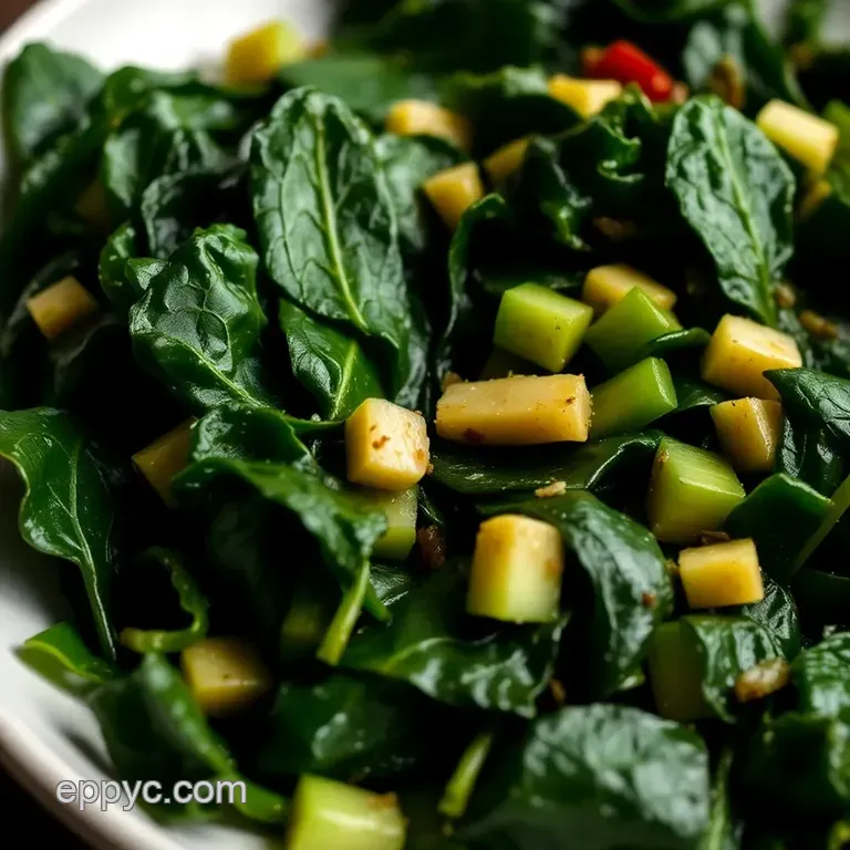 Savory Sautéed Swiss Chard with Garlic and Lemon presentation
