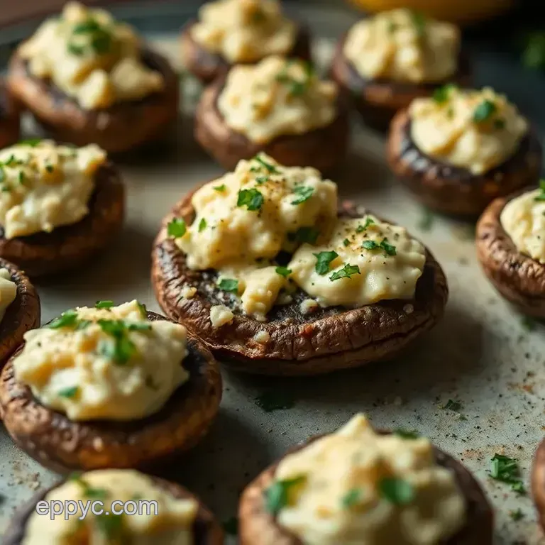 Savory Stuffed Mushrooms with Creamy Garlic and Herb Cheese