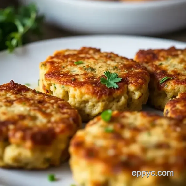 Savory Tuna Cakes with Zesty Lemon Aioli presentation