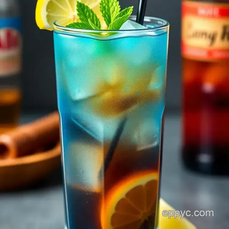 Shake Blue Long Island Iced Tea Delight presentation