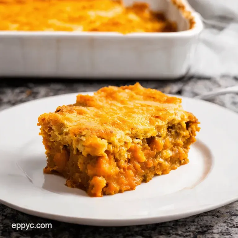 Shepherds Pie with a Sweet Potato Twist presentation