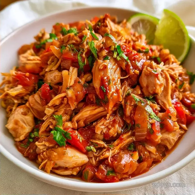 Slow-Cooked Shredded Chicken Fajitas