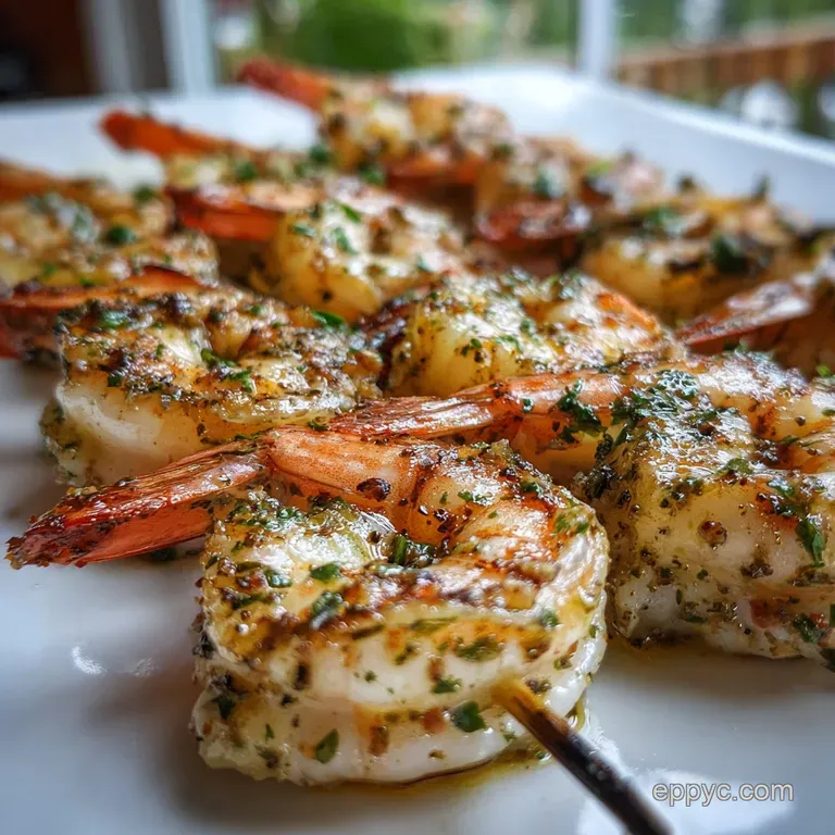 Shrimp Skewers: Charred & Garlic Infused
