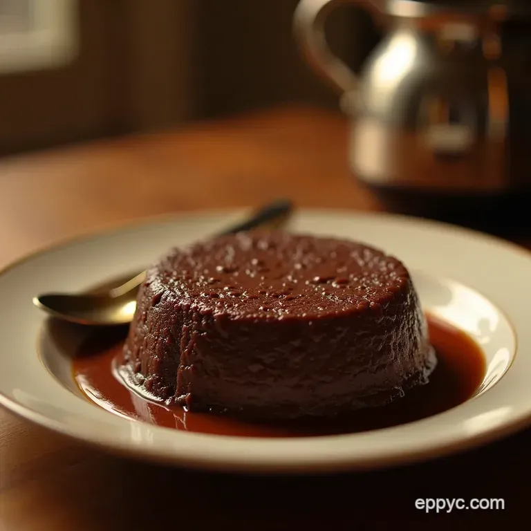The Proper Cuppa Rich Silky Stovetop Dark Chocolate Custard Pudding presentation