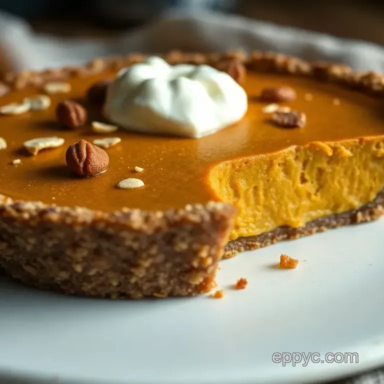 Silky Vegan Pumpkin Pie with Spicy Nut Crust: A Cozy Fall Delight Silky Vegan Pumpkin Pie with Spicy Nut Crust