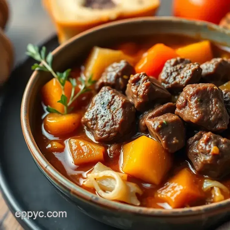 Simmered Beef Stew with Hearty Vegetables