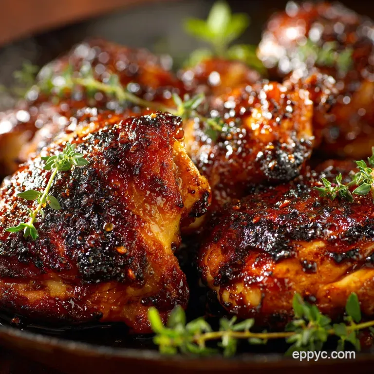 Oven Barbecue Chicken: Sticky Smoky Seriously Simple presentation