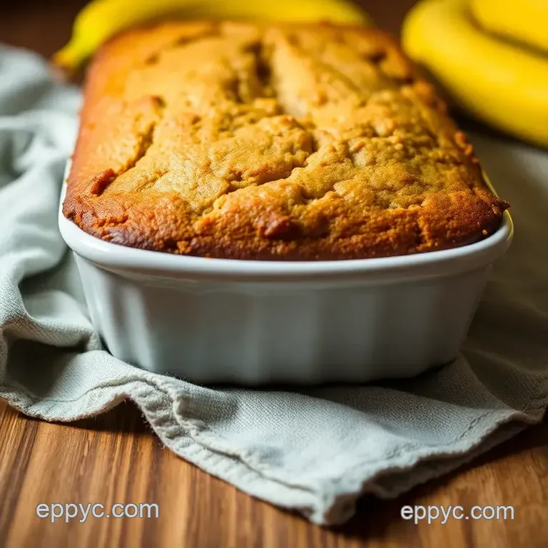 Simply Delicious Banana Bread with 2 Bananas presentation