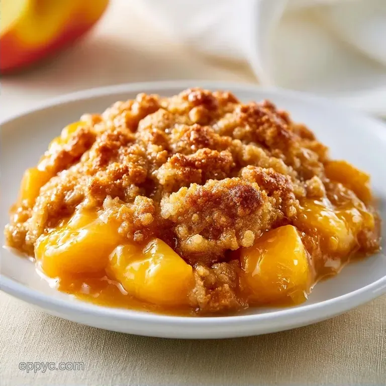 Single Serving Peach Crumble: Golden Crust