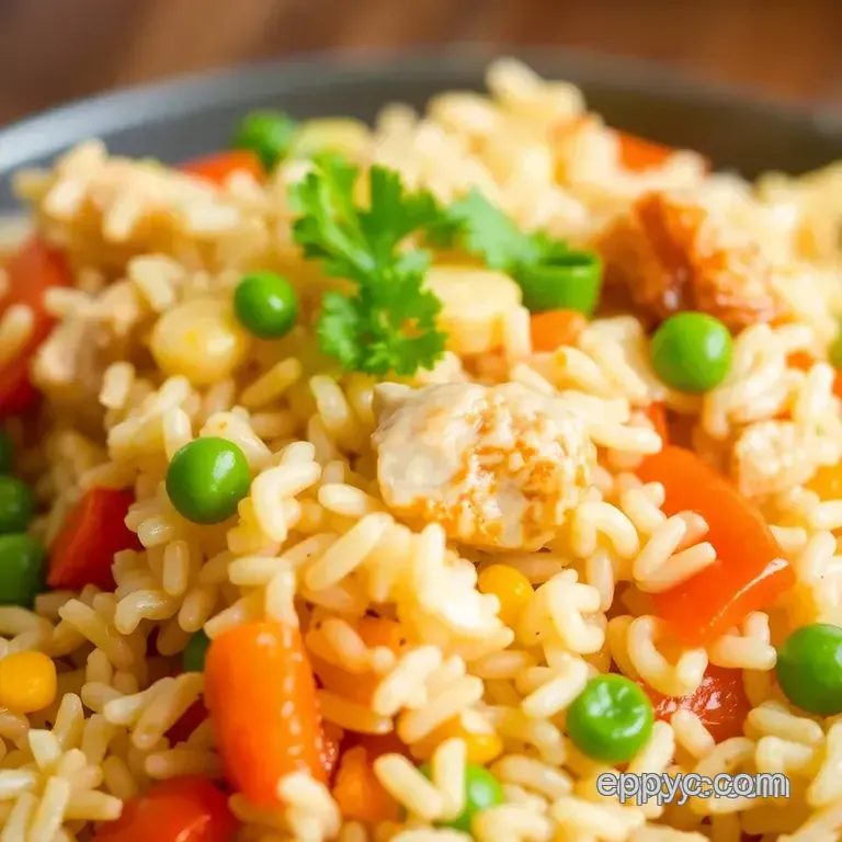 Sizzling Chicken Fried Rice Delight presentation