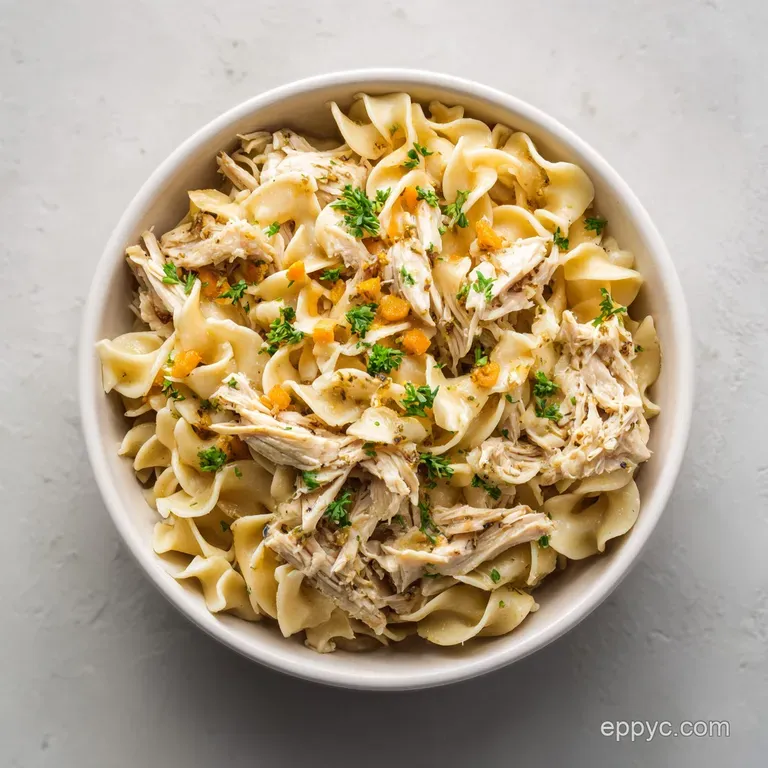 Slow Cooker Amish Chicken and Noodles: Creamy and Rich