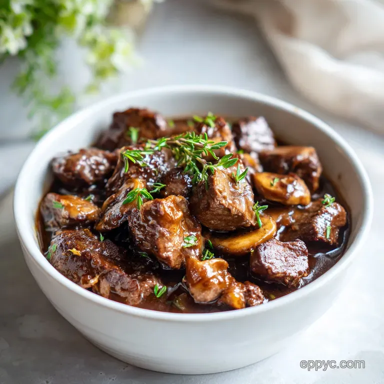 Slow Cooker Beef Tips and Gravy