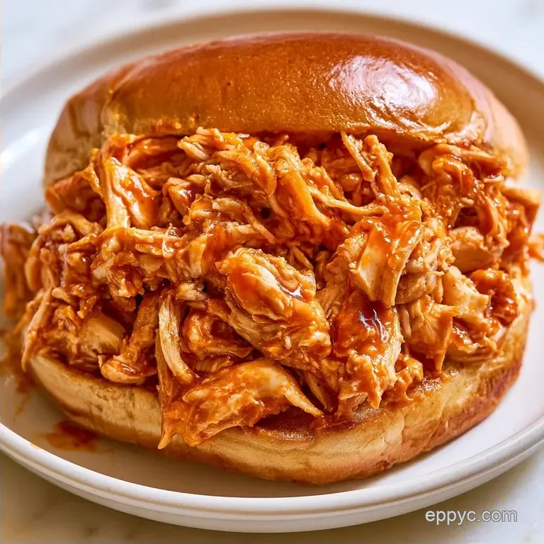 Healthy Slow Cooker Buffalo Chicken Sandwiches