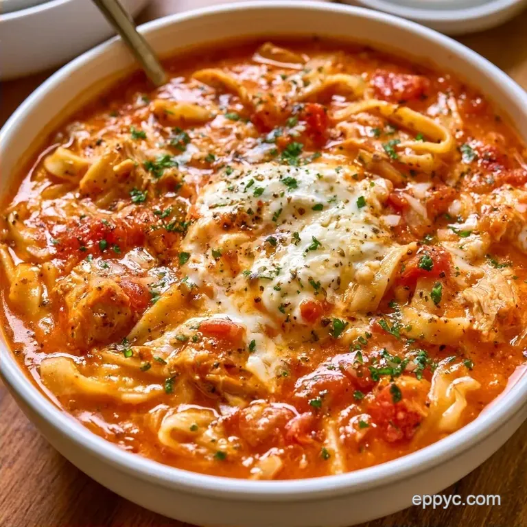 Slow Cooker Lasagna Soup with Italian Sausage