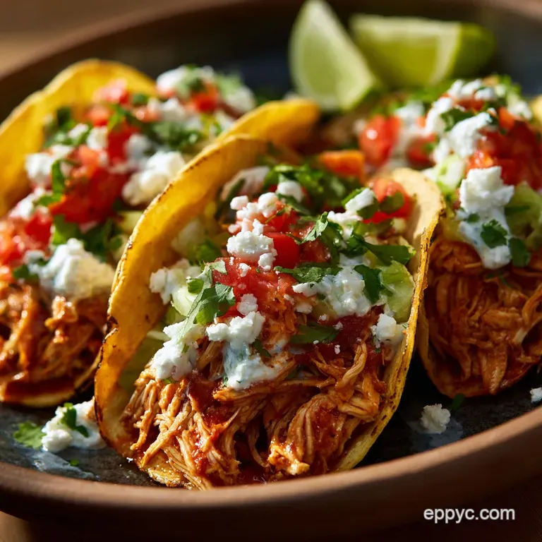 Slow Cooker Pulled Chicken Tacos: Set-It-And-Forget-It Chipotle Flavor presentation