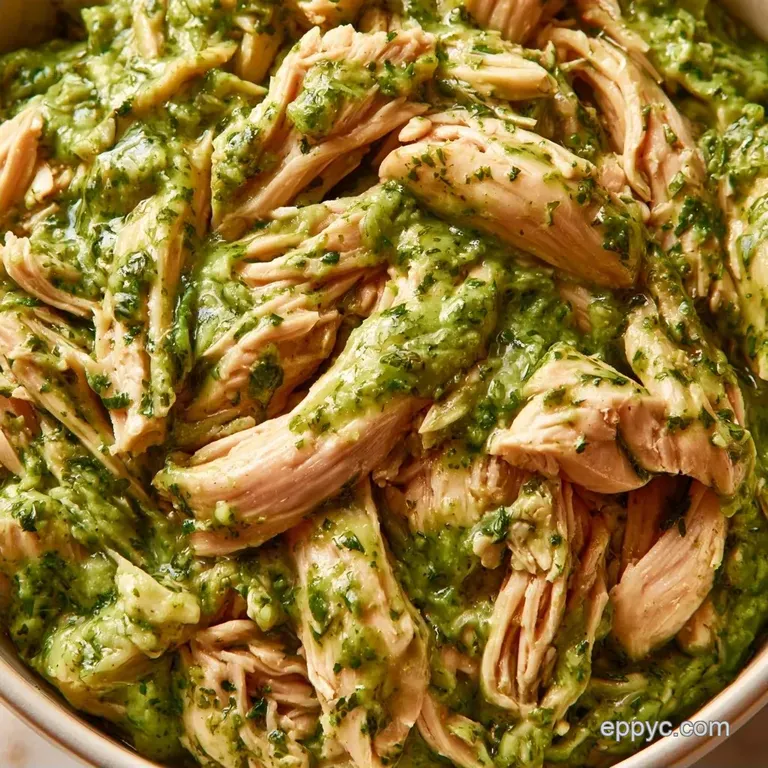 Tender Shredded Salsa Verde Chicken