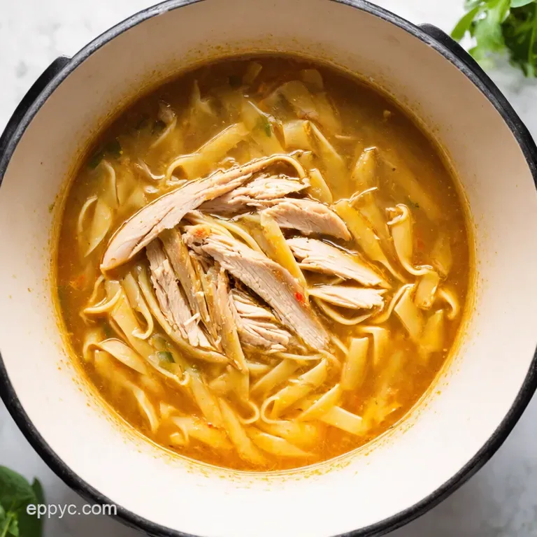 Speedy Chicken Noodle Soup the Instant Pot Cure presentation