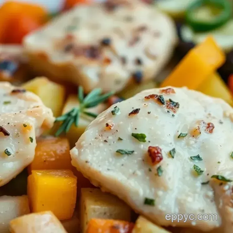Speedy Lemon-Herb Roast Chicken & Root Veggies