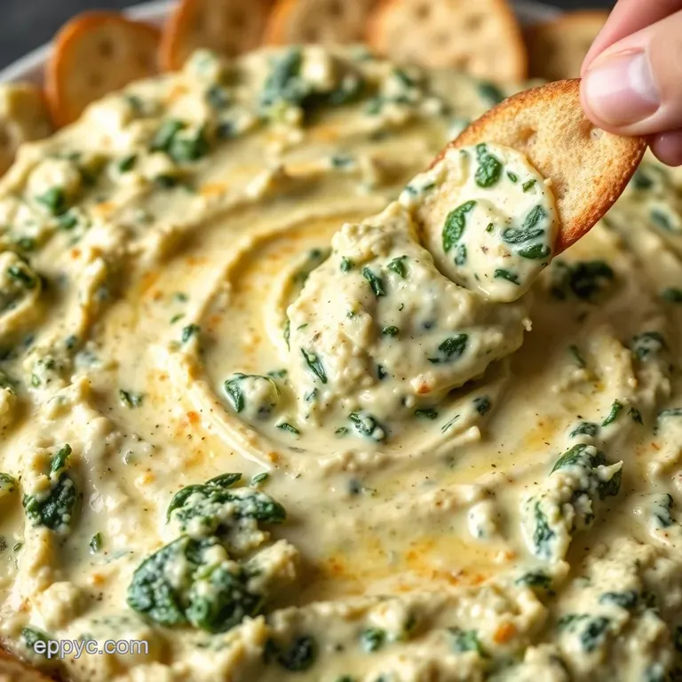 Spinach Artichoke Dip presentation